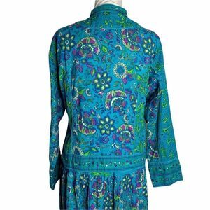 Vintage Broomstick Circle Skirt Jacket Set L Blue